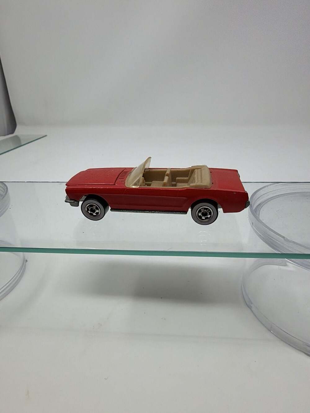 Hot Wheels 1983 Vintage '65 Mustang Convertible Red Diecast Car with Opening Hoo